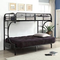 Acme Furniture Bed, Twin Top Bunk Over Fullfuton Bottom Bunk, Black