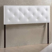 Baxton Studio Baltimore Modern And Contemporary Full White Faux Leather Upholstered Headboard