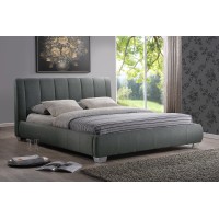 Baxton Studio Marzenia Fabric Upholstered Platform Bed, Queen, Grey