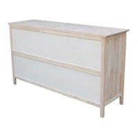 International Concepts Dresser With 6 Drawers, Unfinished