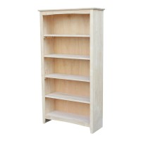 International Concepts Shaker Bookcase, 60-Inch, Unfinished