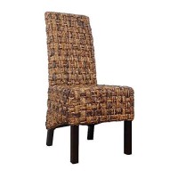 International Caravan Furniture Piece Set Of Two Victor Woven Abaca Dining Chair