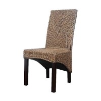 International Caravan Furniture Piece Lambada Hyacinth Spiral Design Chair