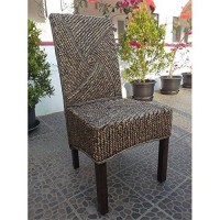 International Caravan Furniture Piece Lambada Hyacinth Spiral Design Chair