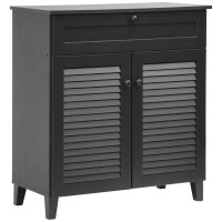 Baxton Studio Calvin Shoe-Storage Cabinet, Espresso