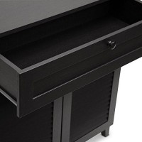 Baxton Studio Calvin Shoe-Storage Cabinet, Espresso