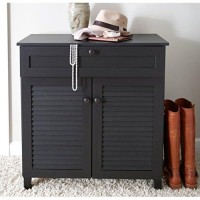 Baxton Studio Calvin Shoe-Storage Cabinet, Espresso