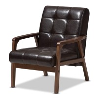 Baxton Studio Mid-Century Masterpieces Club Chair, Brown