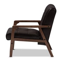 Baxton Studio Mid-Century Masterpieces Club Chair, Brown