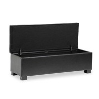 Baxton Studio Roanoke Ottoman, Black