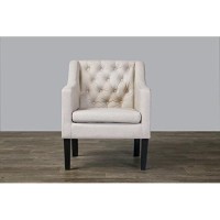 Baxton Studio Brittany Club Chair, Beige