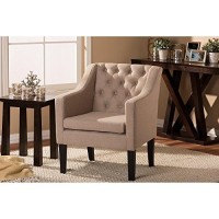 Baxton Studio Brittany Club Chair, Beige