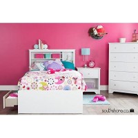 South Shore 39-Inch Vito Mates Bed With 3 Drawers, Twin, Pure White
