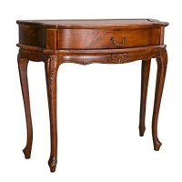 International Caravan Furniture Piece Carved One Drawer Wall Table
