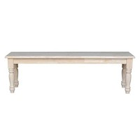 Ic International Concepts International Concepts Farmhouse Bench, Unfinished