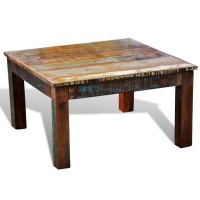 Vidaxl Coffee Table Square Reclaimed Wood