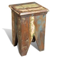 Vidaxl Stool Solid Reclaimed Wood