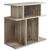 Monarch Specialties , Accent Side Table, Dark Taupe Reclaimed-Look, 24H