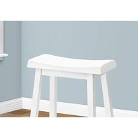 Monarch Specialties , Saddle Seat Barstools, White, 24H, 2Pcs