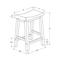 Monarch Specialties , Saddle Seat Barstools, White, 24H, 2Pcs