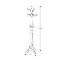 Coat Rack - 73H Antique White Wood Traditional Style