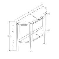 Monarch Specialties Console Table - Narrow Entry Table, 36A L (Dark Taupe)