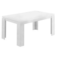 Monarch Specialties , Dining Table, White Hollow-Core, 60L