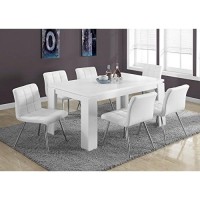 Monarch Specialties , Dining Table, White Hollow-Core, 60L