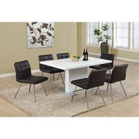 Monarch Specialties High Glossy White Dining Table, 35 X 60-Inch