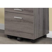 Monarch Specialties 3 Drawer File Cabinet - Filing Cabinet (Dark Taupe)