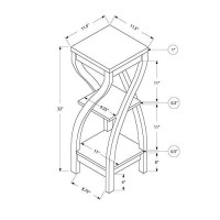 Monarch Specialties Dark Taupe Accent Table, 32