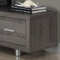 Monarch Specialties Tv Stand With 1 Drawer, 60W, Dark Taupe