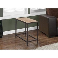 Monarch Specialties Terracotta Tile Top/Hammered Brown Accent Side Table