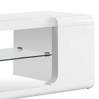 Monarch Specialties , Tv Console, High Glossy With Tempered Glass, White, 60L