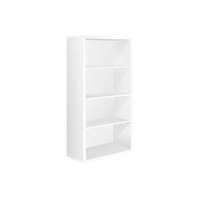 Monarch Specialties 7059 Bookshelf, Bookcase, Etagere, 5 Tier, H, Office, Bedroom, Laminate, White, Contemporary, Modern Bookcase-48 H Adjustable Shelves, 48-Inch
