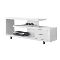 Monarch Specialties Tv Stand With 1 Drawer, 60W, White