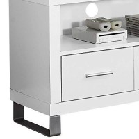 Monarch Specialties , Tv Console With 4 Drawers, White, 60L