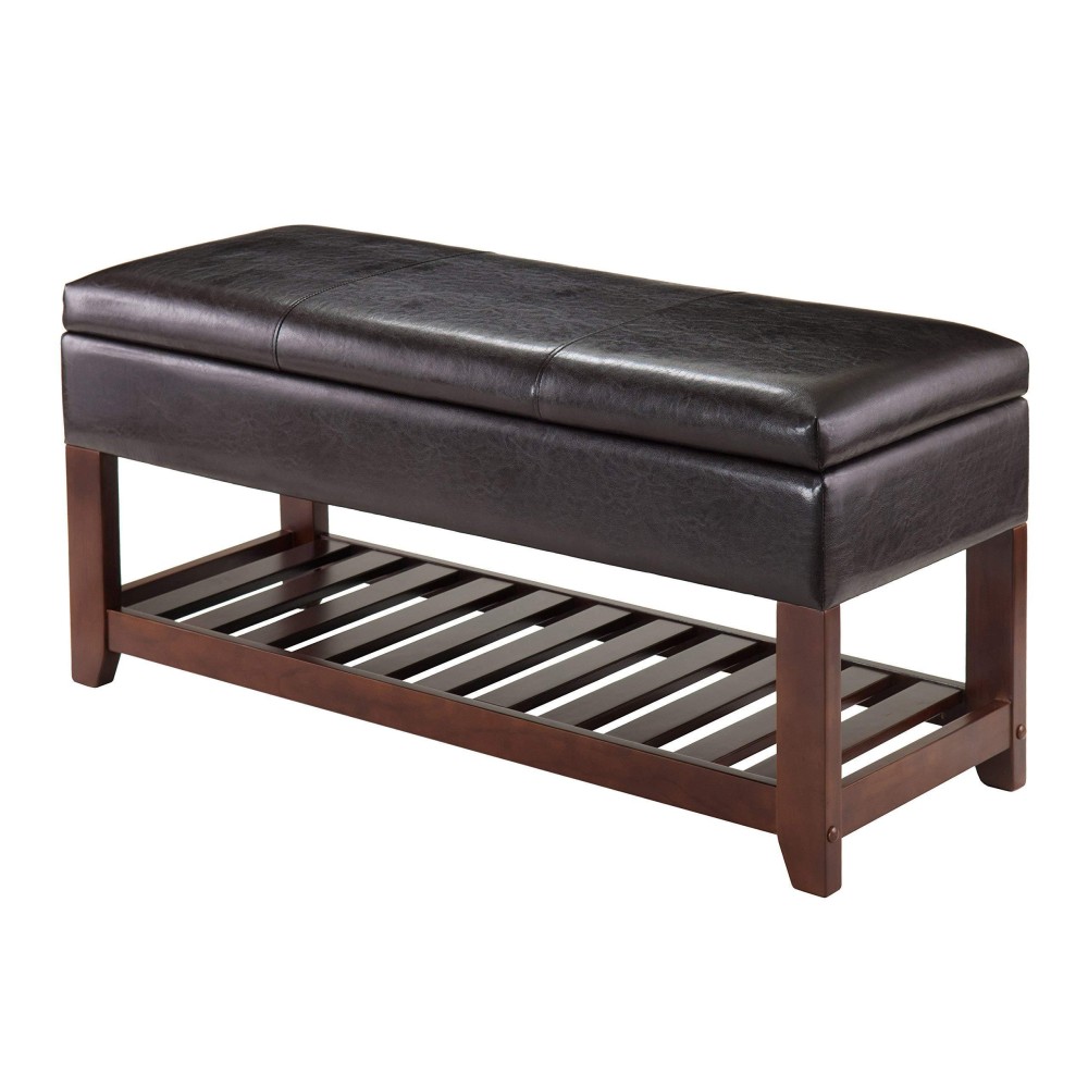 Winsome Monza Bench With Storage Chest, Brown