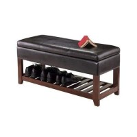 Winsome Monza Bench With Storage Chest, Brown