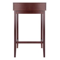 Winsome Brighton High Desk With 2-Drawer, Brown