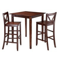 Kingsgate 3-Pc Dining Table With 2 Bar V-Back Chairs(D0102Hhmt7A.)