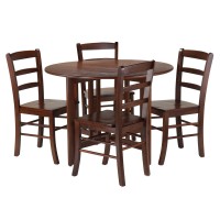 Winsome Alamo Dining, 4 Chairs, Walnut