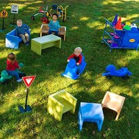 Childrens Factory Adapta-Bench, Cf910-056, Fern, Kids Flexible Seating, Classroom, Preschool And Daycare Furniture, Indoor Or Outdoor Toddler Chairs