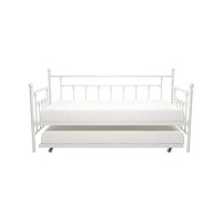 Dhp Manila Metal Framed Daybed With Trundle, Twin - White