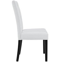 Modway Confer Modern Tufted Faux Leather Upholstered Parsons Kitchen And Dining Room Chair In White