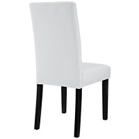 Modway Confer Modern Tufted Faux Leather Upholstered Parsons Kitchen And Dining Room Chair In White