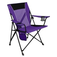Kijaro Dual Lock Portable Camping Chairs - Enjoy The Outdoors With A Versatile Folding Chair, Sports Chair, Outdoor Chair & Lawn Chair - Dual Lock Feature Locks Position - Kawachi Purple