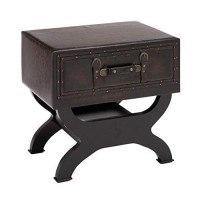 Deco 79 Wood Square Accent Table With Curved Style Leg Stand, 22 X 16 X 22, Brown