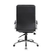 Boss Office Products Caressoftplus Executive Chair, Traditional, Metal Chrome Finish