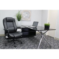 Boss Office Products Heavy Duty Executive Chair With 350Lbs Weight Capacity In Black